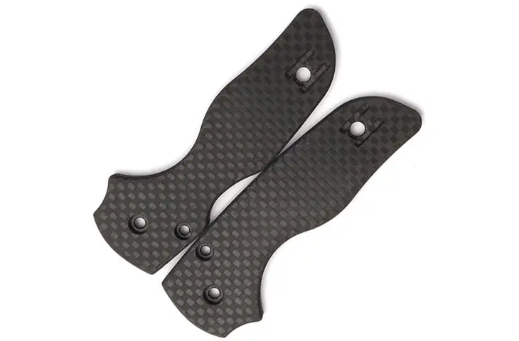 Flytanium Lil Native Handle Scales CF Carbon Steel Fixed Blade Knife